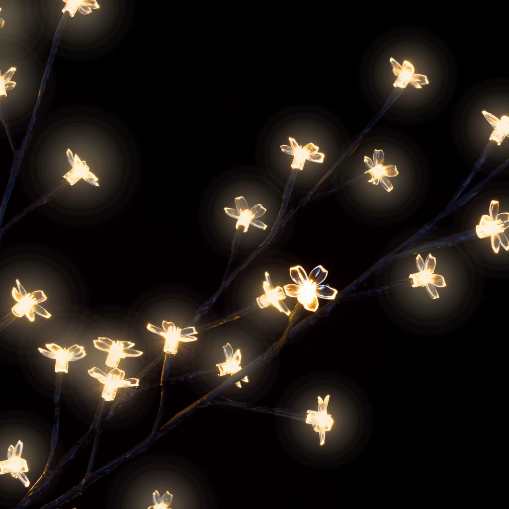 vidaXL Vánoční strom 200 LED teplé bílé světlo třešňový květ 180 cm