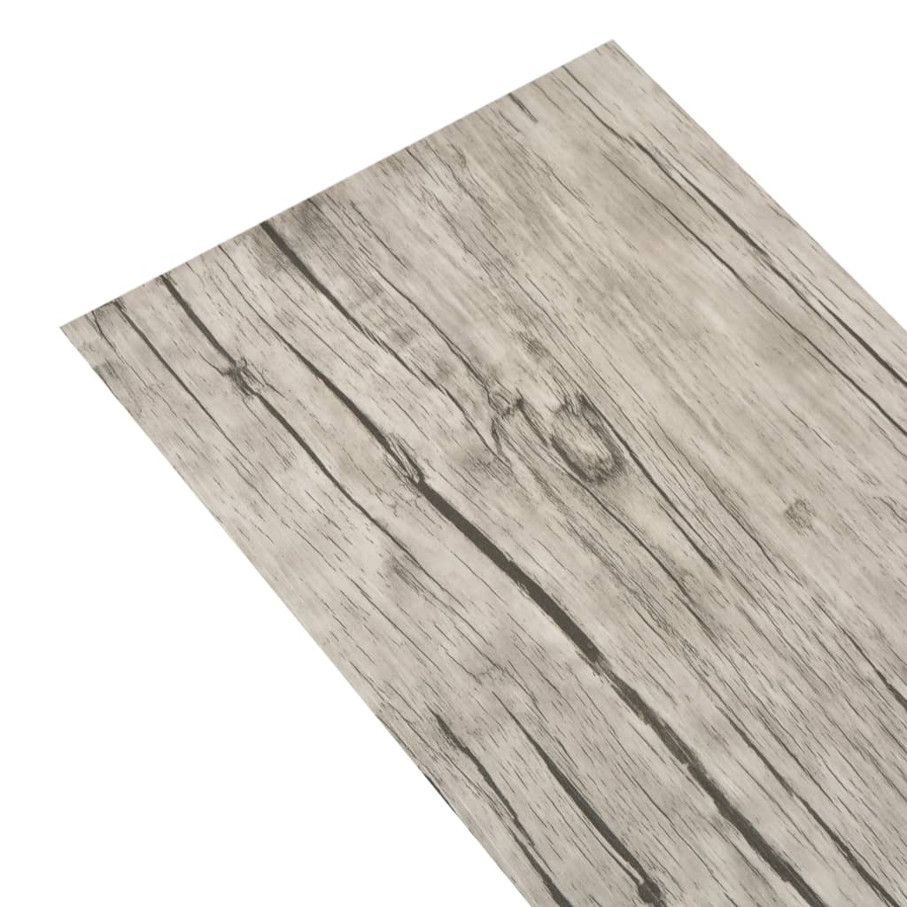 vidaXL Samolepící podlahová krytina PVC 5,02 m² 2 mm dub bělený