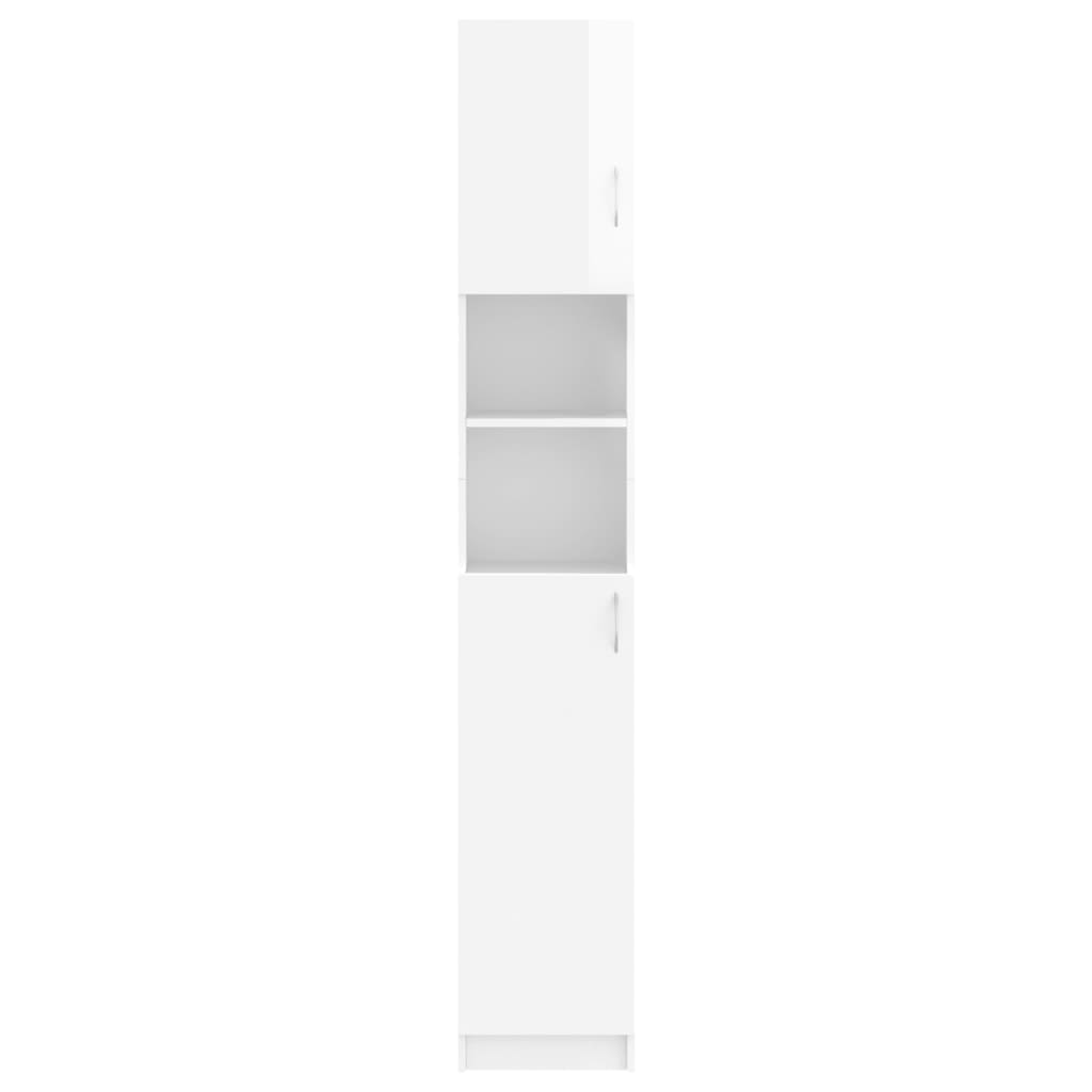 vidaXL Koupelnová skříňka bílá vysoký lesk 32x25,5x190 cm dřevotříska