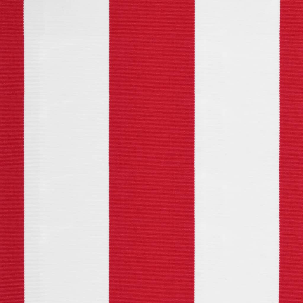 vidaXL Náhradní plachta na markýzu červené a bílé pruhy 4 x 3 m
