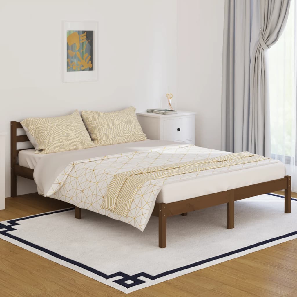 vidaXL Rám postele masivní borovice 140 x 200 cm medově hnědý