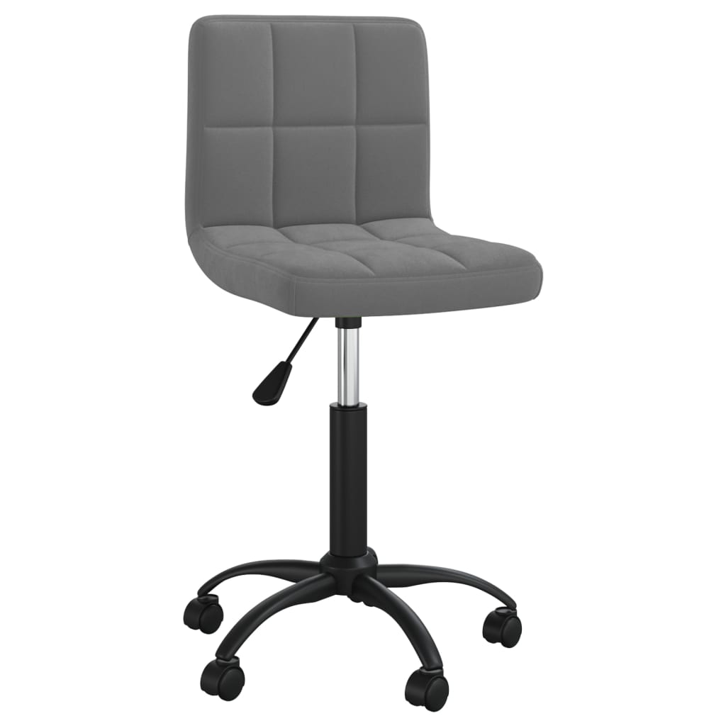 vidaXL Otočná kancelářská židle tmavě šedá samet