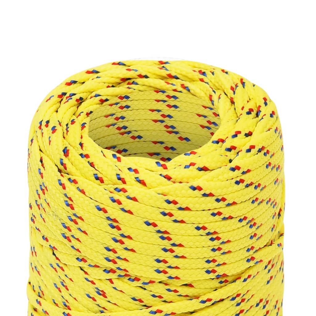 vidaXL Lodní lano žluté 2 mm 50 m polypropylen
