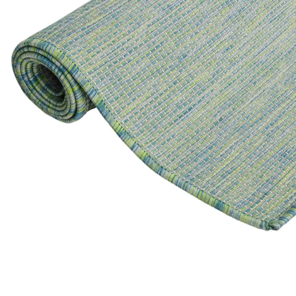 vidaXL Venkovní hladce tkaný koberec 80x150 cm tyrkysová