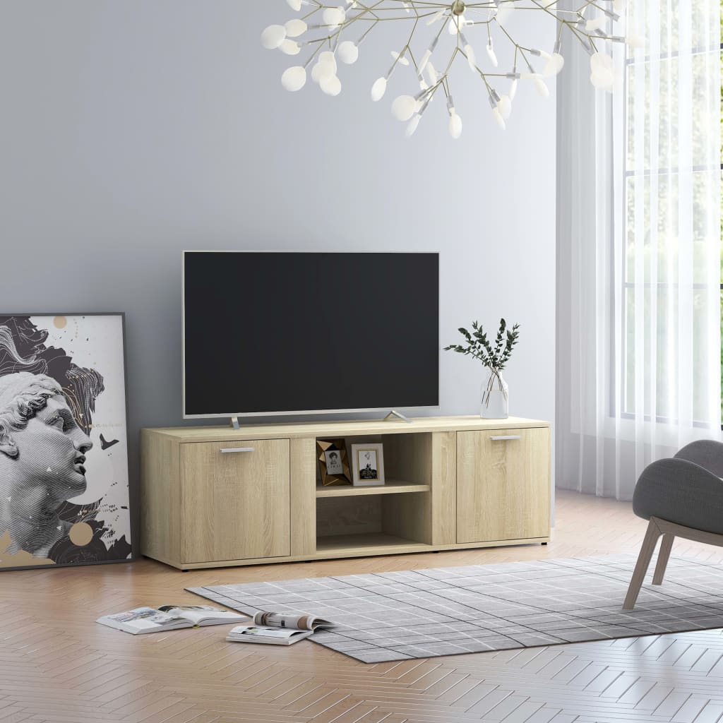 vidaXL TV stolek dub sonoma 120 x 34 x 37 cm dřevotříska