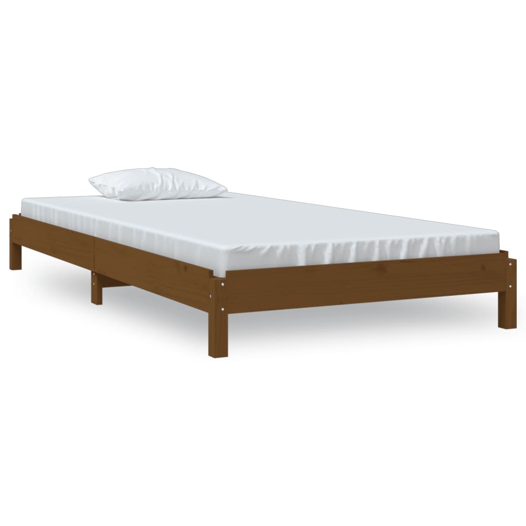 vidaXL Stohovatelná postel medově hnědá 75 x 190 cm masivní borovice