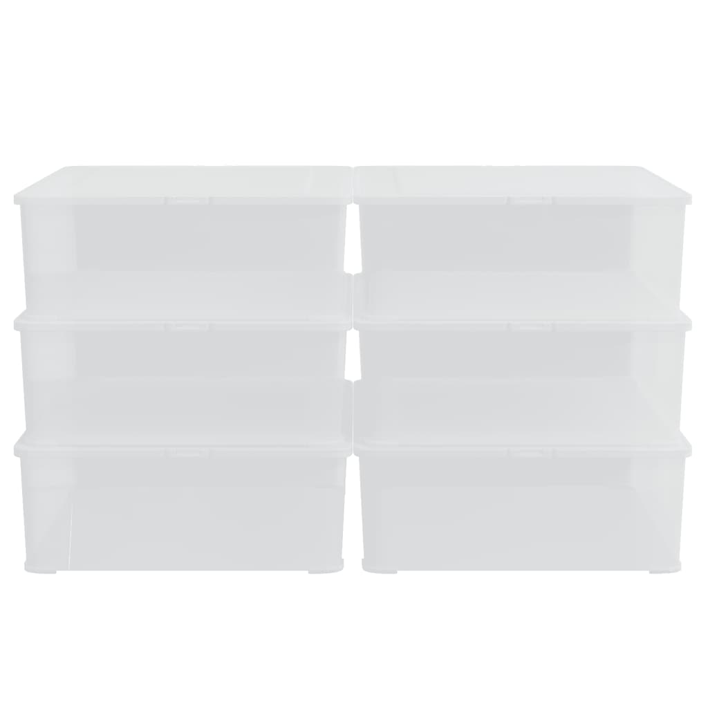vidaXL Plastové úložné boxy 6 ks 5 l stohovatelné