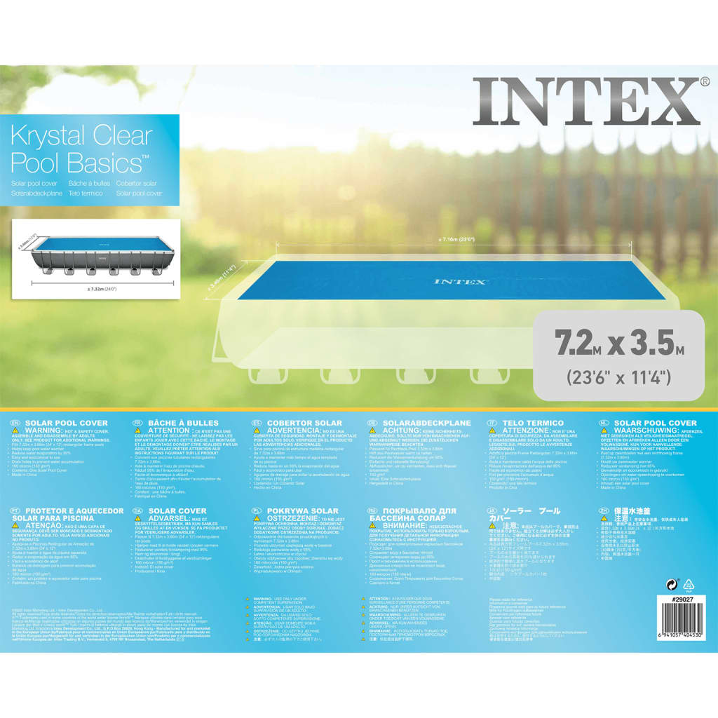 Intex Solární plachta na bazén obdélníková 732 x 366 cm