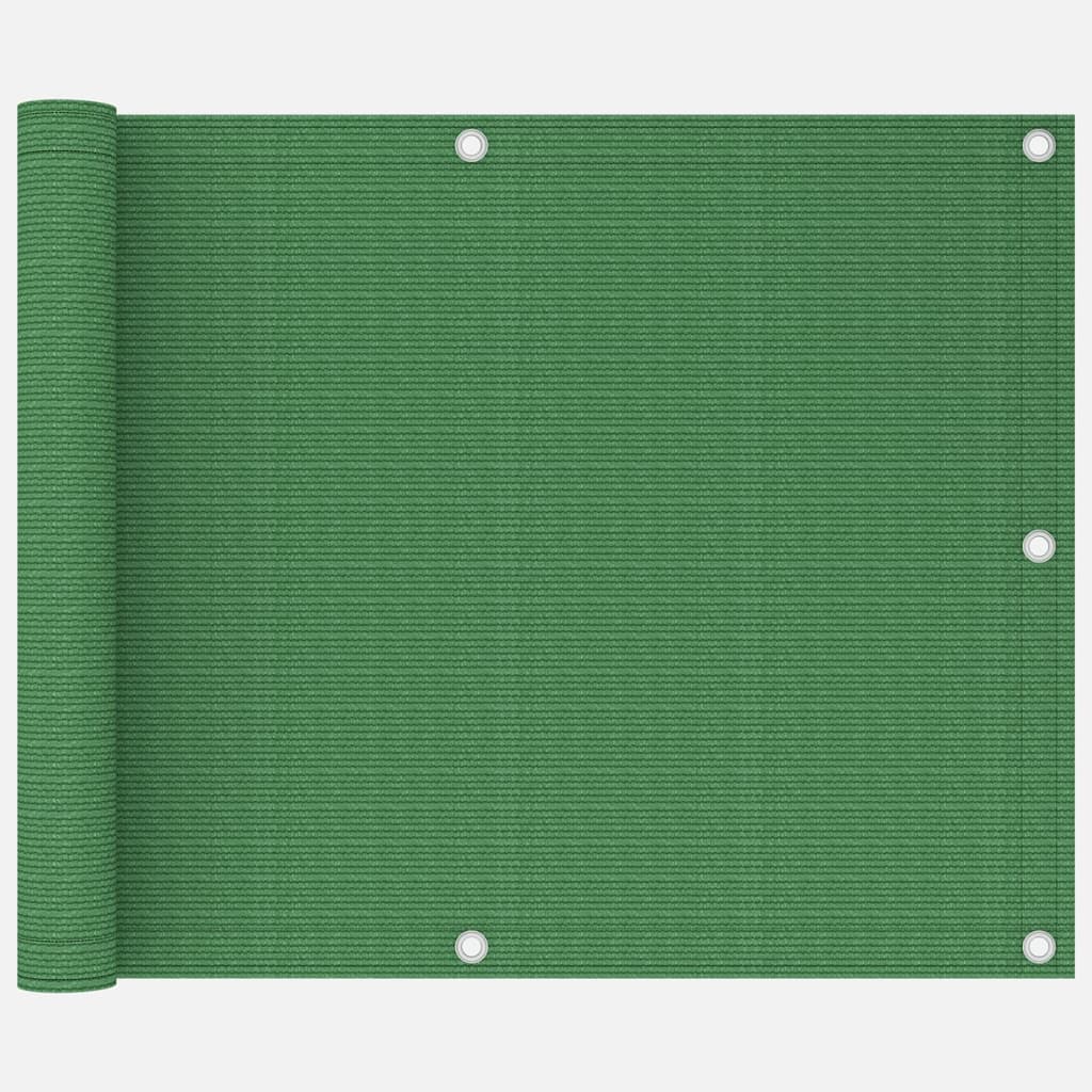 vidaXL Balkónová zástěna světle zelená 75 x 600 cm HDPE
