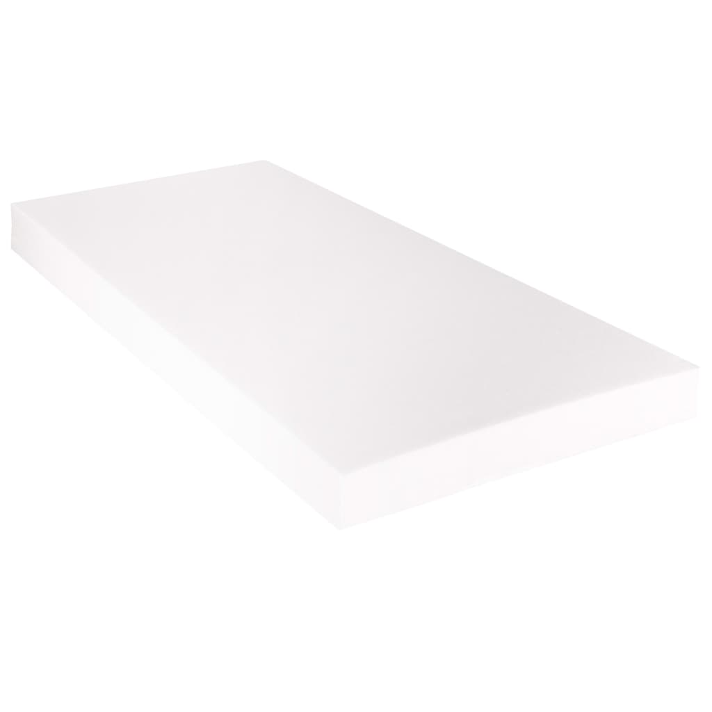 vidaXL Postel s matrací bílá umělá kůže 90 x 200 cm