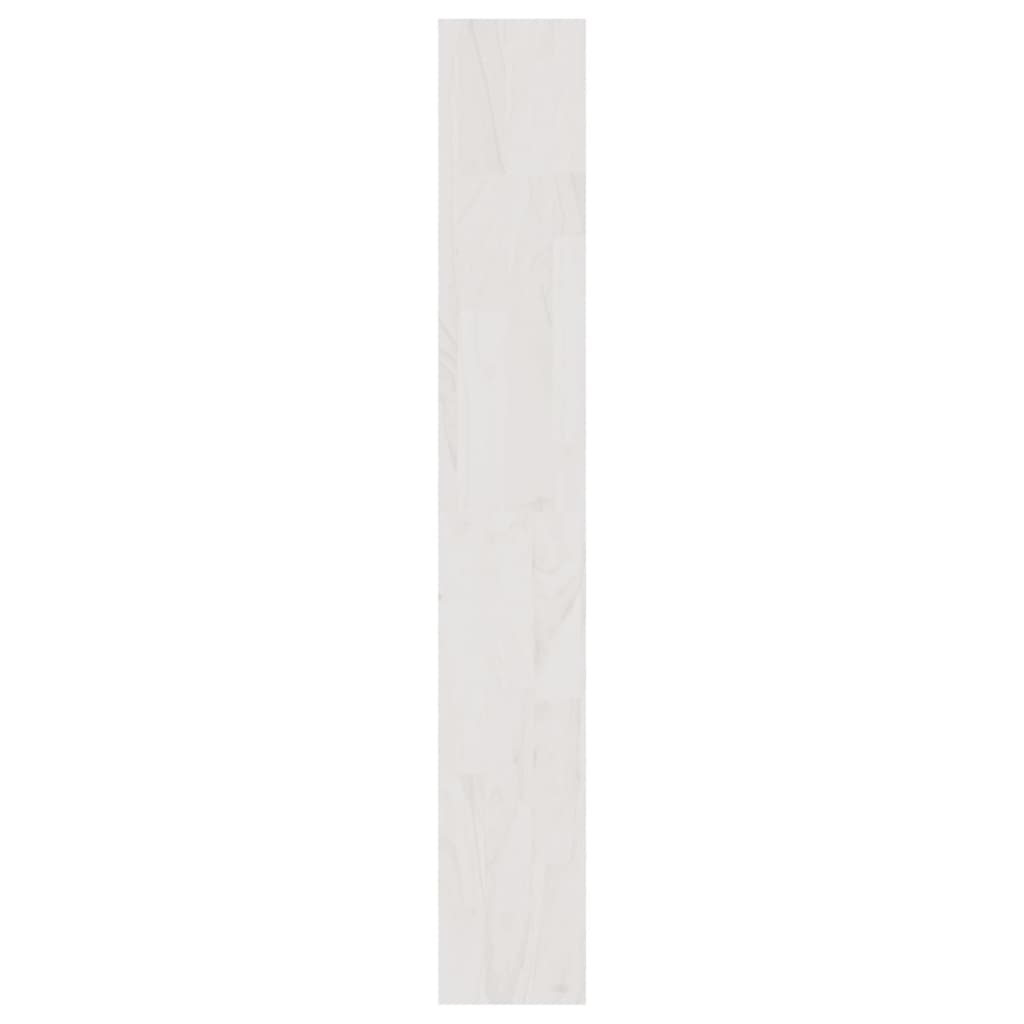 vidaXL Knihovna / dělicí stěna bílá 100 x 30 x 200 cm masivní borovice