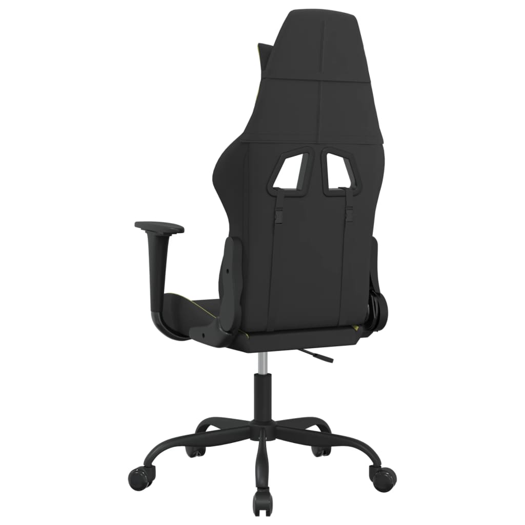 vidaXL Herní židle černá a světle zelená textil