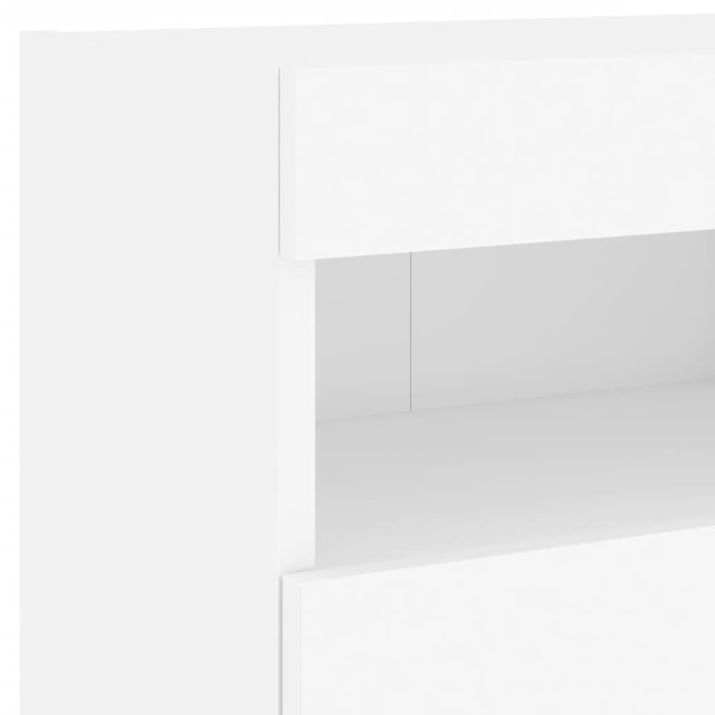 vidaXL 7dílná obývací stěna s LED osvětlením bílá