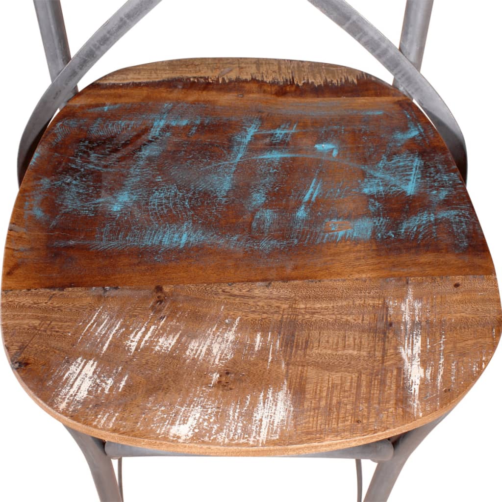 vidaXL Barová židle masivní recyklované dřevo