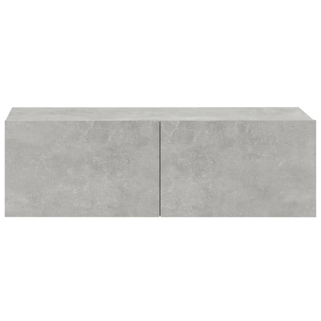 vidaXL Nástěnné TV skříňky 2 ks betonově šedé 100x30x30 cm kompozit