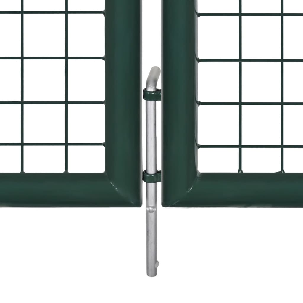 vidaXL Dvoukřídlá plotová brána z oceli s práškovým lakem