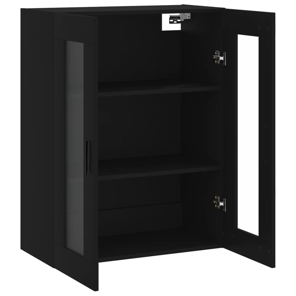 vidaXL Nástěnná skříňka černá 69,5 x 34 x 90 cm