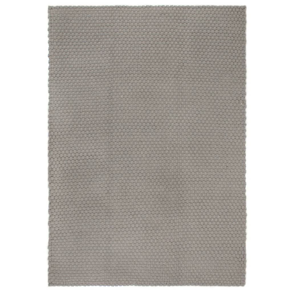 vidaXL Koberec obdélníkový šedý 160x230 cm bavlna