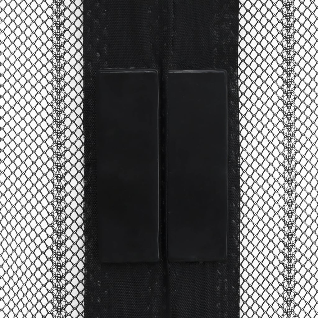 vidaXL Závěsy do dveří proti hmyzu 2 ks s magnety černé 220 x 100 cm