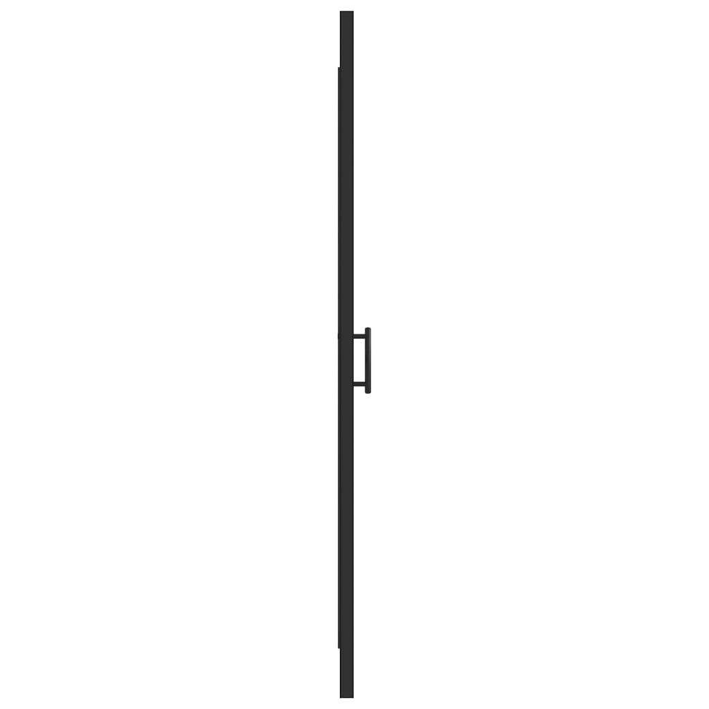 vidaXL Sprchové dveře 81 x 195 cm napůl mléčné tvrzené sklo černé