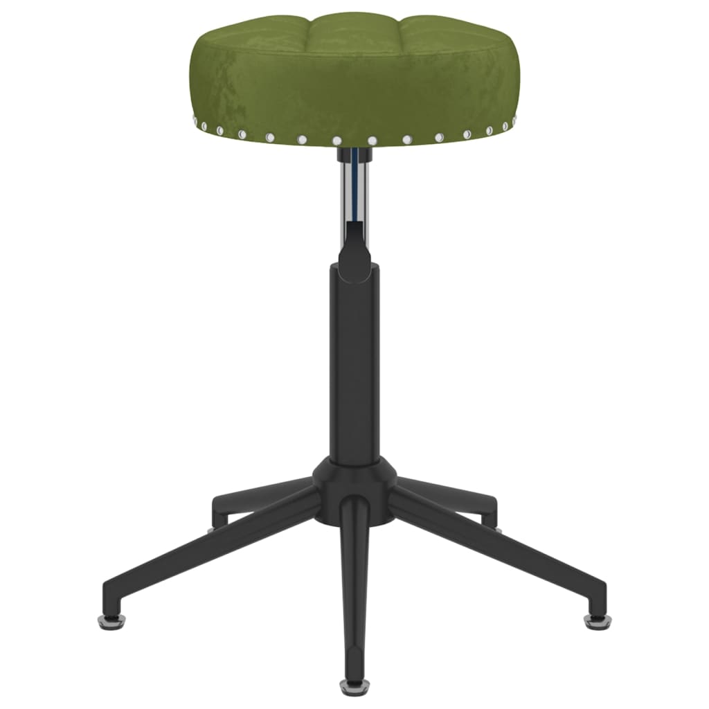 vidaXL Otočná masážní stolička světle zelená samet