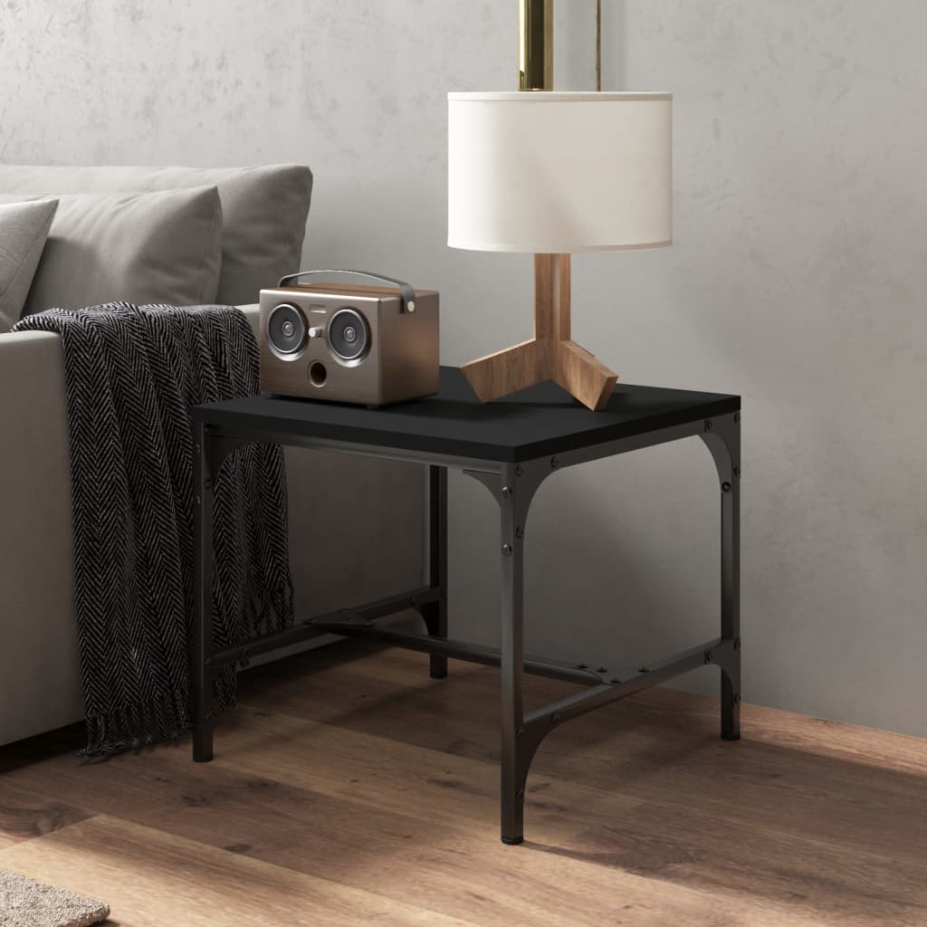 vidaXL Odkládací stolek černý 40 x 40 x 35 cm kompozitní dřevo