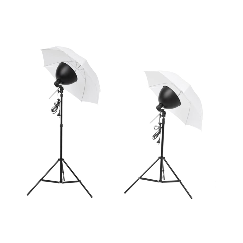 vidaXL Sada studiových světel: deštníky, stínidla a stativy