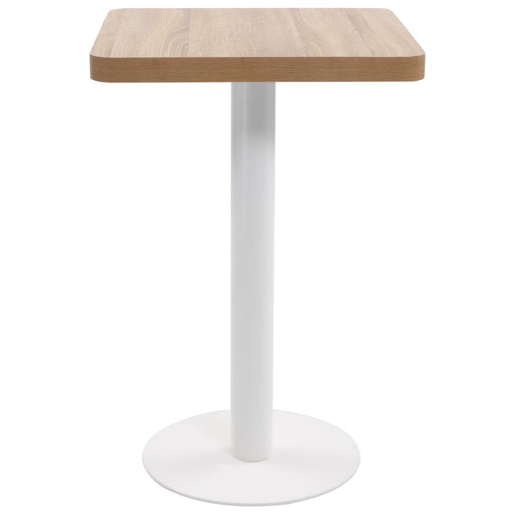 vidaXL Bistro stolek světle hnědý 50 x 50 cm MDF