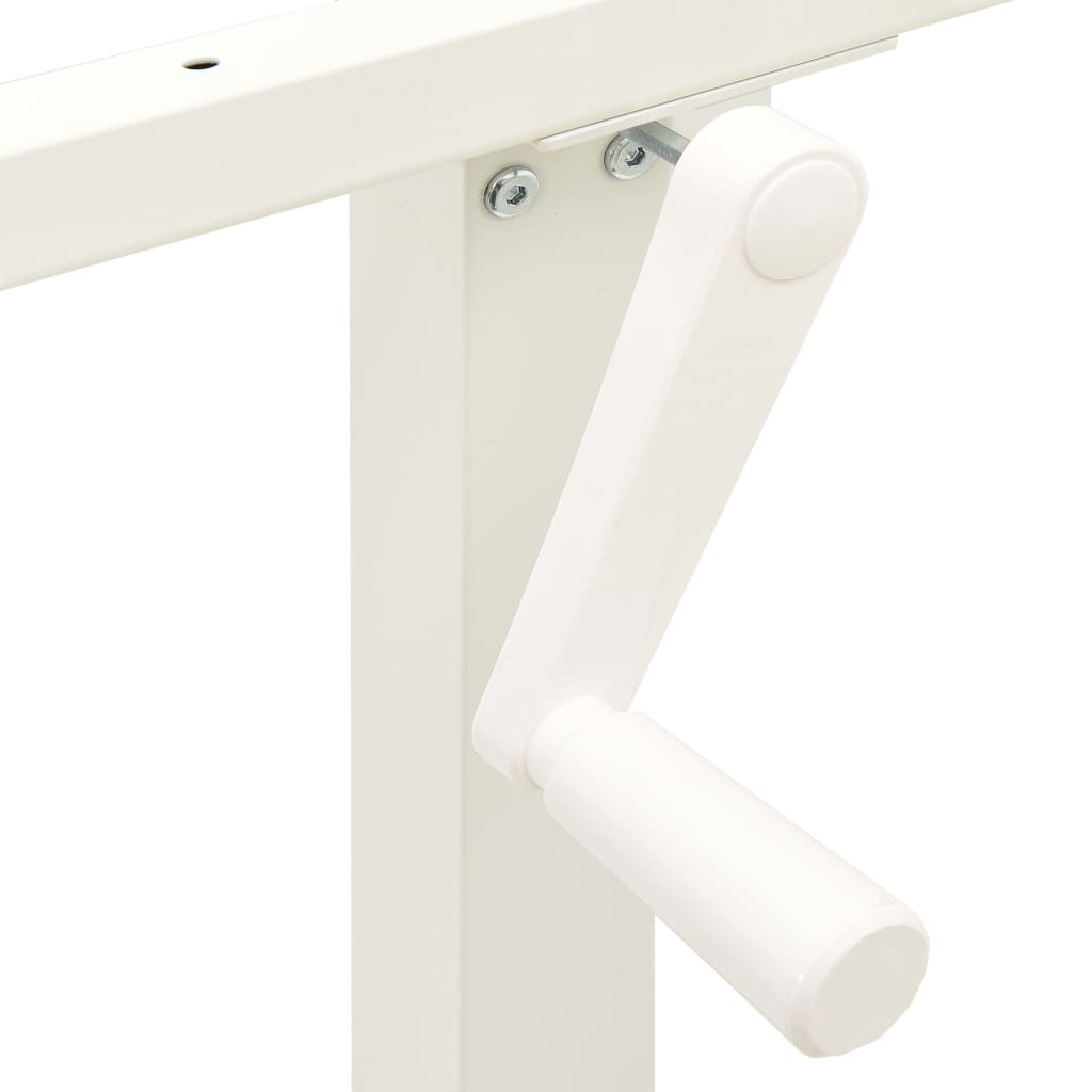 vidaXL Výškově nastavitelný rám stolu ruční ovládání bílý