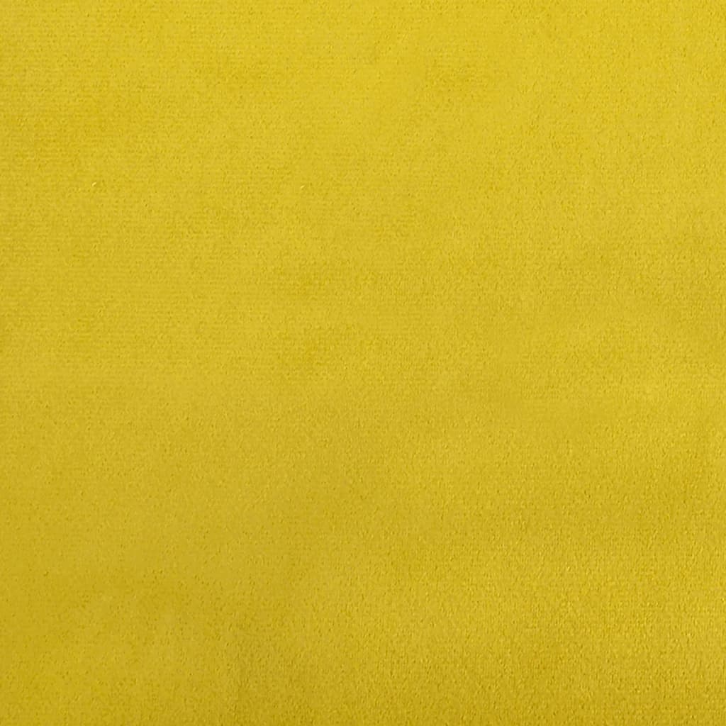 vidaXL 2místná rozkládací pohovka s podnožkou žlutá samet