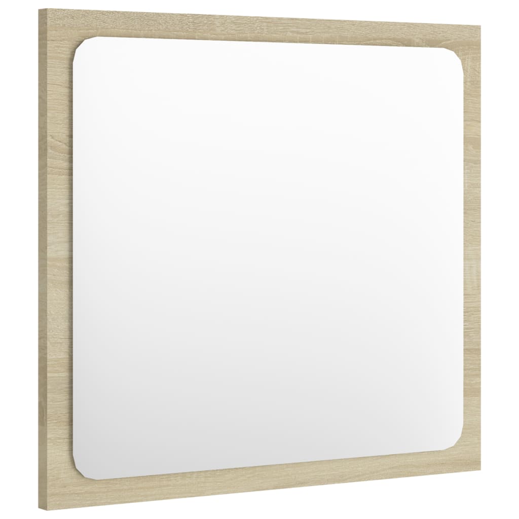 vidaXL Koupelnové zrcadlo dub sonoma 40 x 1,5 x 37 cm dřevotříska