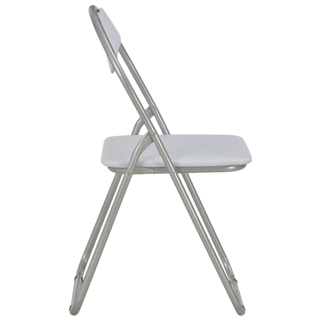 vidaXL Skládací jídelní židle 4 ks bílé umělá kůže