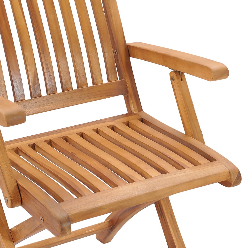 vidaXL Zahradní židle 2 ks modré podušky masivní teakové dřevo
