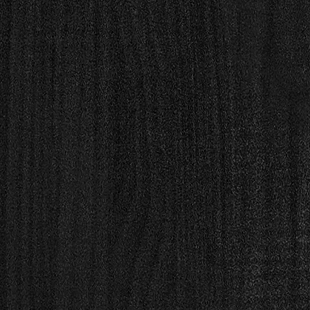 vidaXL Zahradní truhlík černý 100 x 50 x 70 cm masivní borovice