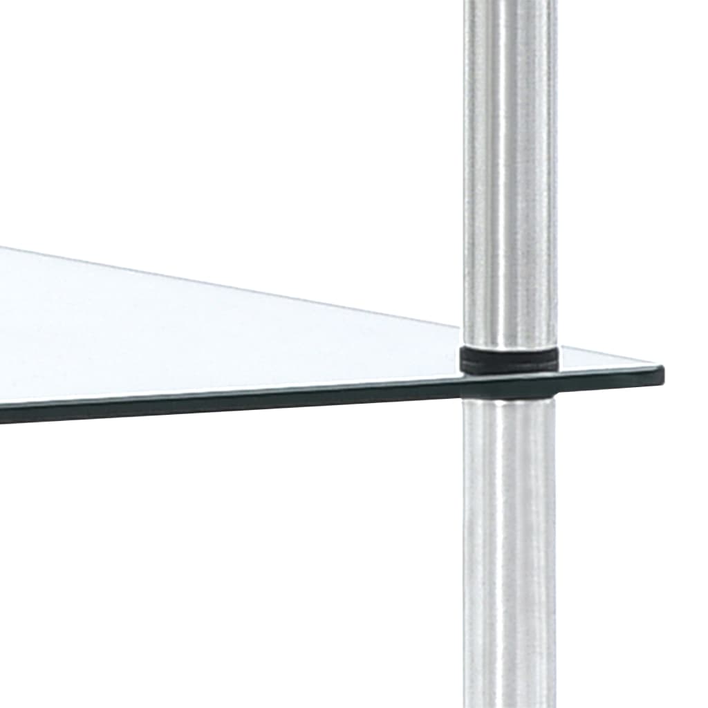 vidaXL 3patrová police průhledná 40 × 40 × 67 cm tvrzené sklo