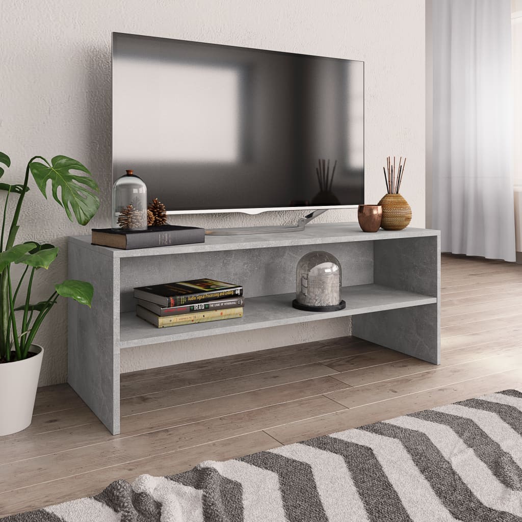 vidaXL TV stolek šedý 100 x 40 x 40 cm dřevotříska