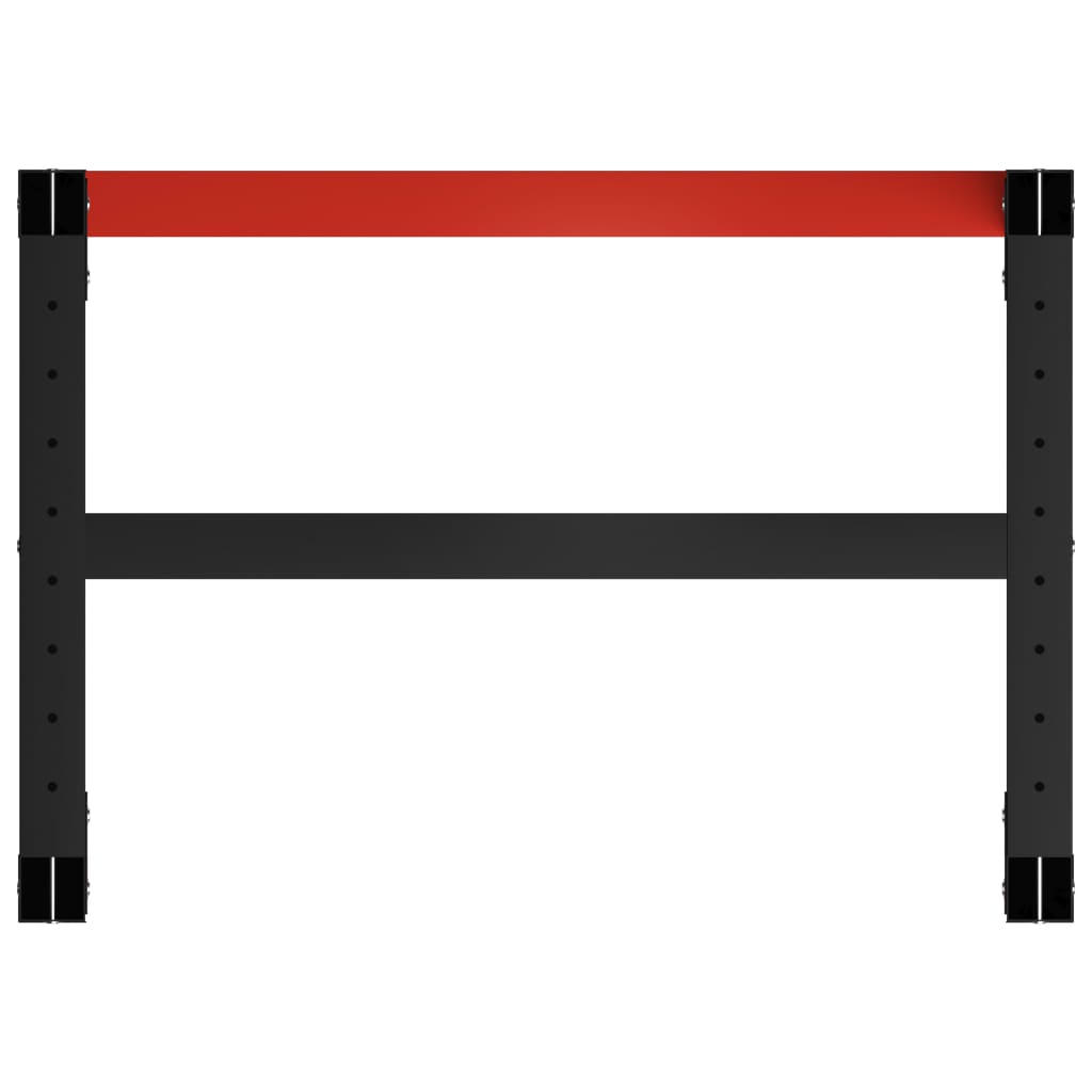 vidaXL Kovový rám pracovního stolu 80 x 57 x 79 cm černá a červená