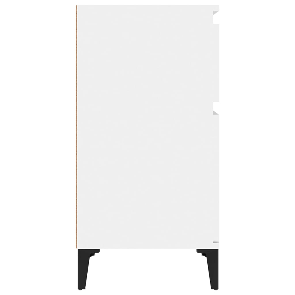 vidaXL Noční stolek bílý s vysokým leskem 40 x 35 x 70 cm