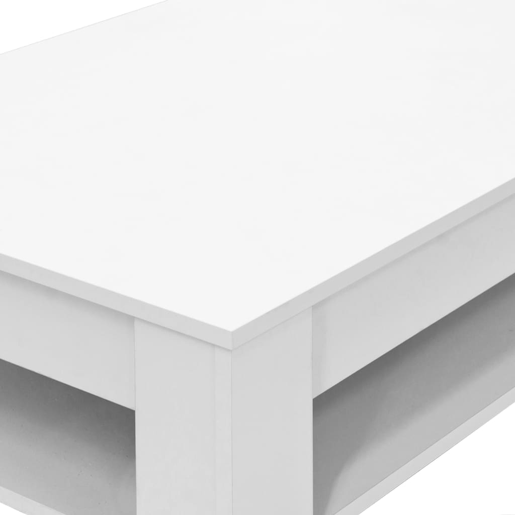 vidaXL Konferenční stolek dřevotříska 110x65x48 cm bílá