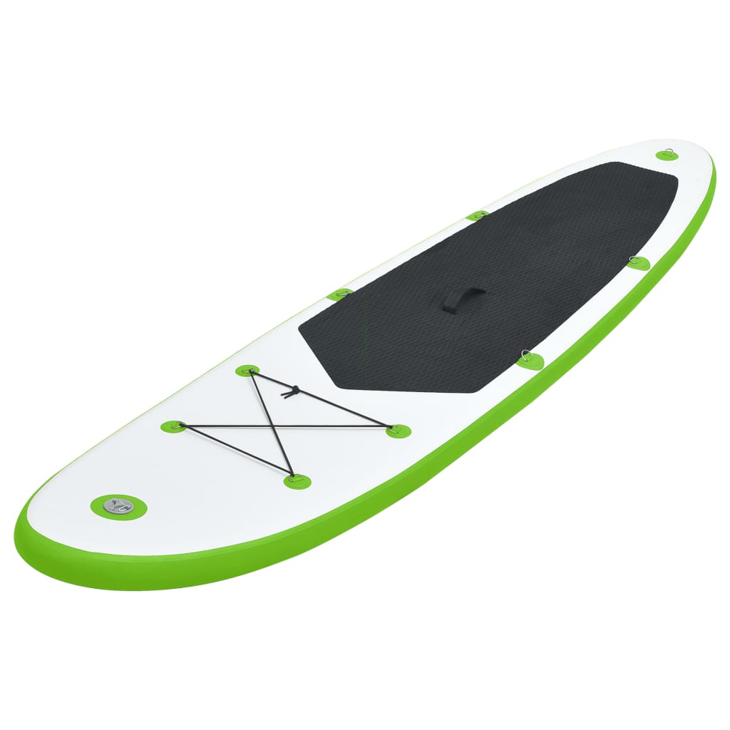 vidaXL Nafukovací SUP paddleboard s příslušenstvím zeleno-bílý