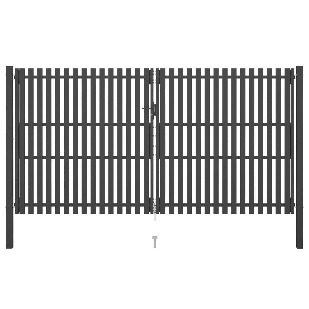 vidaXL Zahradní brána ocel 4 x 2,5 m antracitová