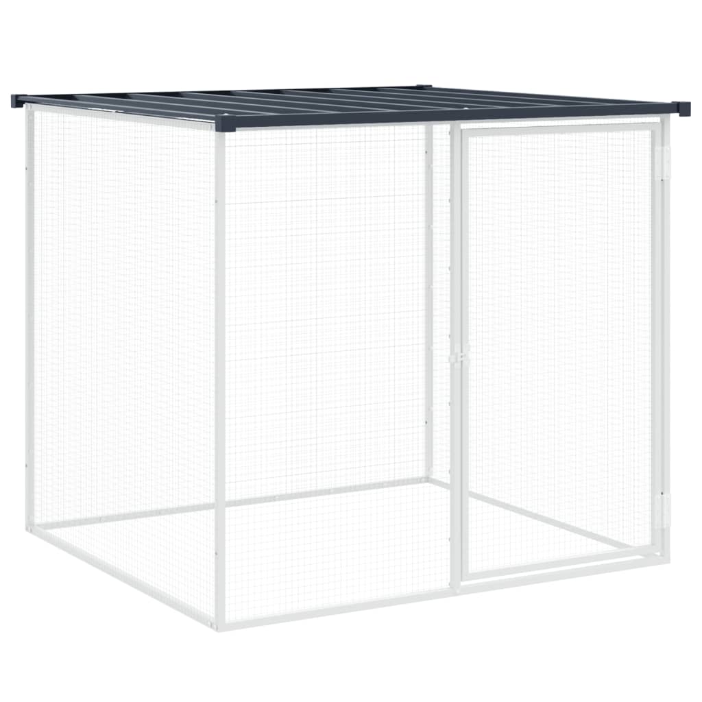 vidaXL Klec pro kuřata se střechou antracitová 603 x 98 x 90 cm ocel