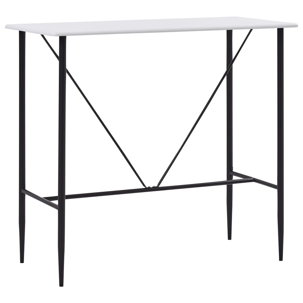 vidaXL Barový stůl bílý 120 x 60 x 110 cm MDF