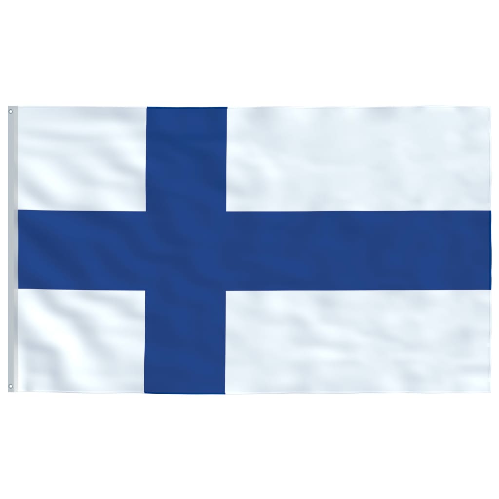 vidaXL Finská vlajka a stožár hliník 6 m