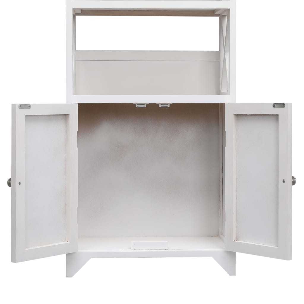 vidaXL Koupelnová skříňka bílá 46 x 24 x 116 cm dřevo pavlovnie