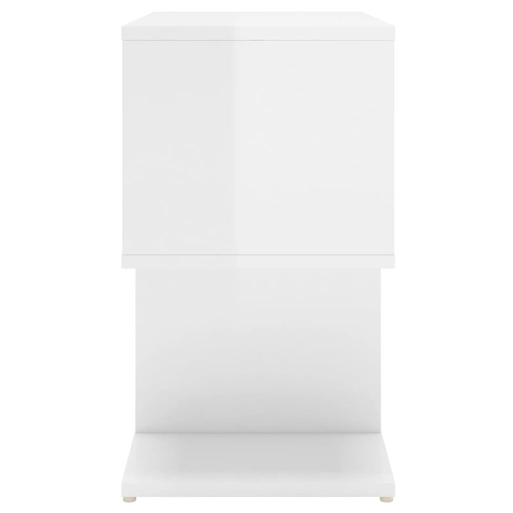 vidaXL Noční stolky 2 ks bílé vysoký lesk 50x30x51,5 cm dřevotříska