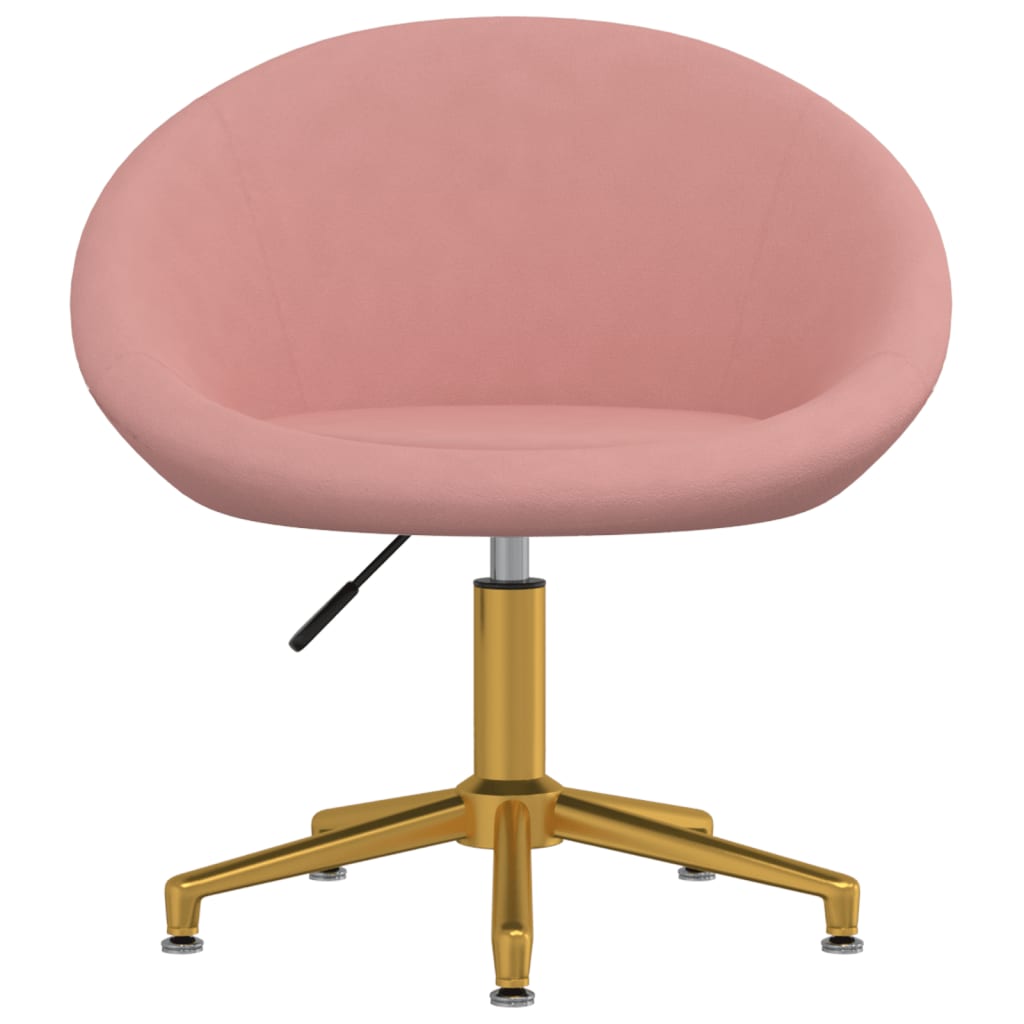 vidaXL Jídelní židle růžová samet