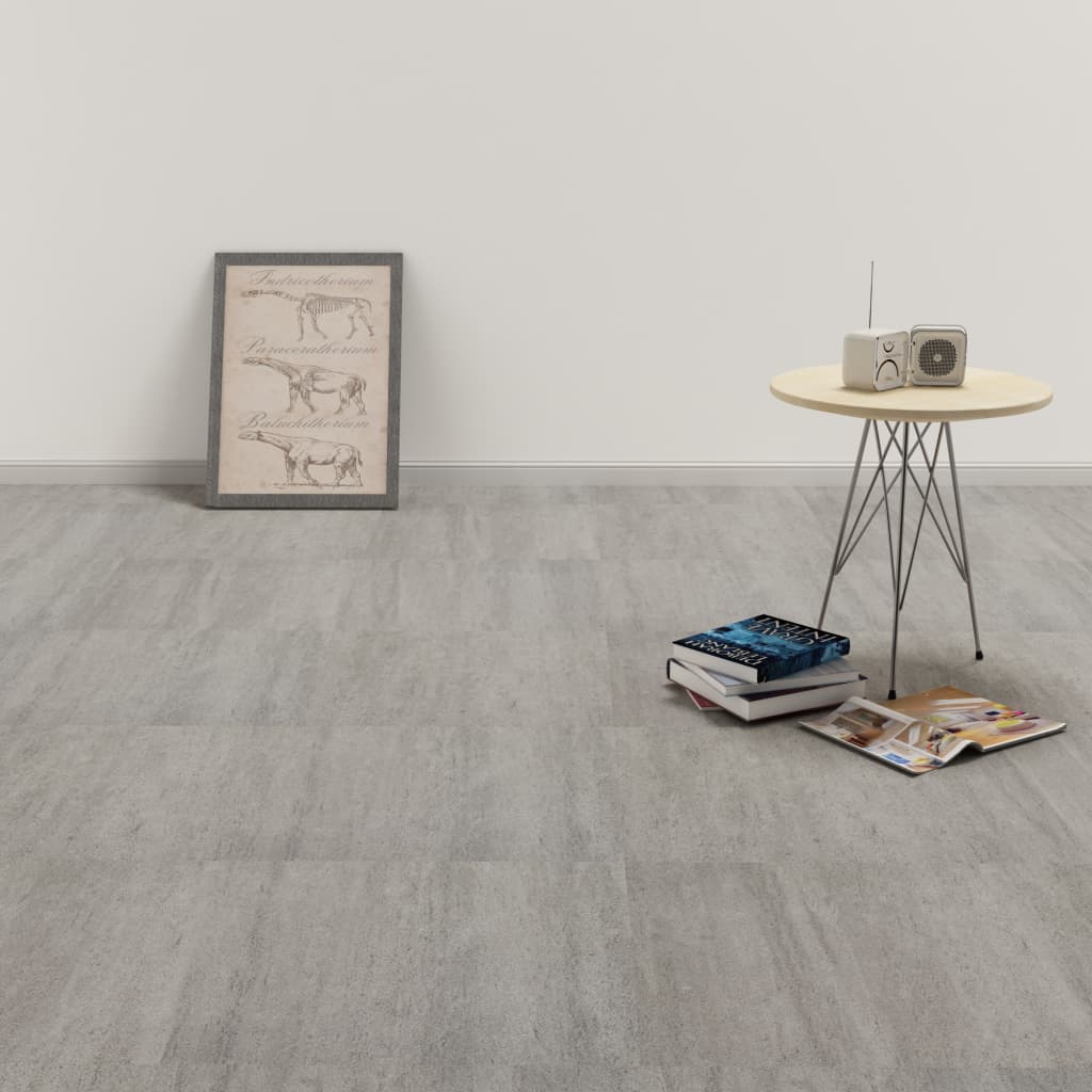 vidaXL Samolepicí podlahové desky 20 ks PVC 1,86 m² šedé tupované