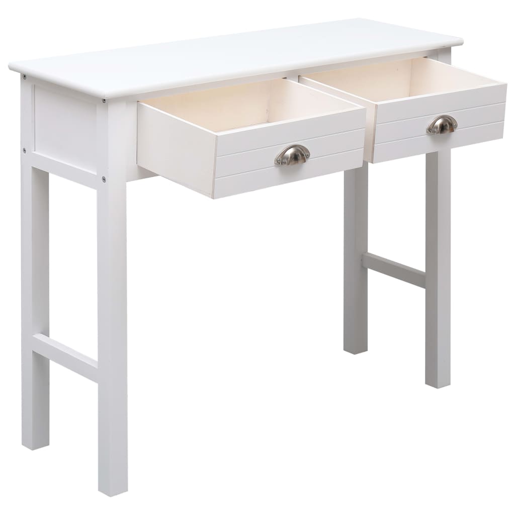 vidaXL Konzolový stolek bílý 90 x 30 x 77 cm dřevo