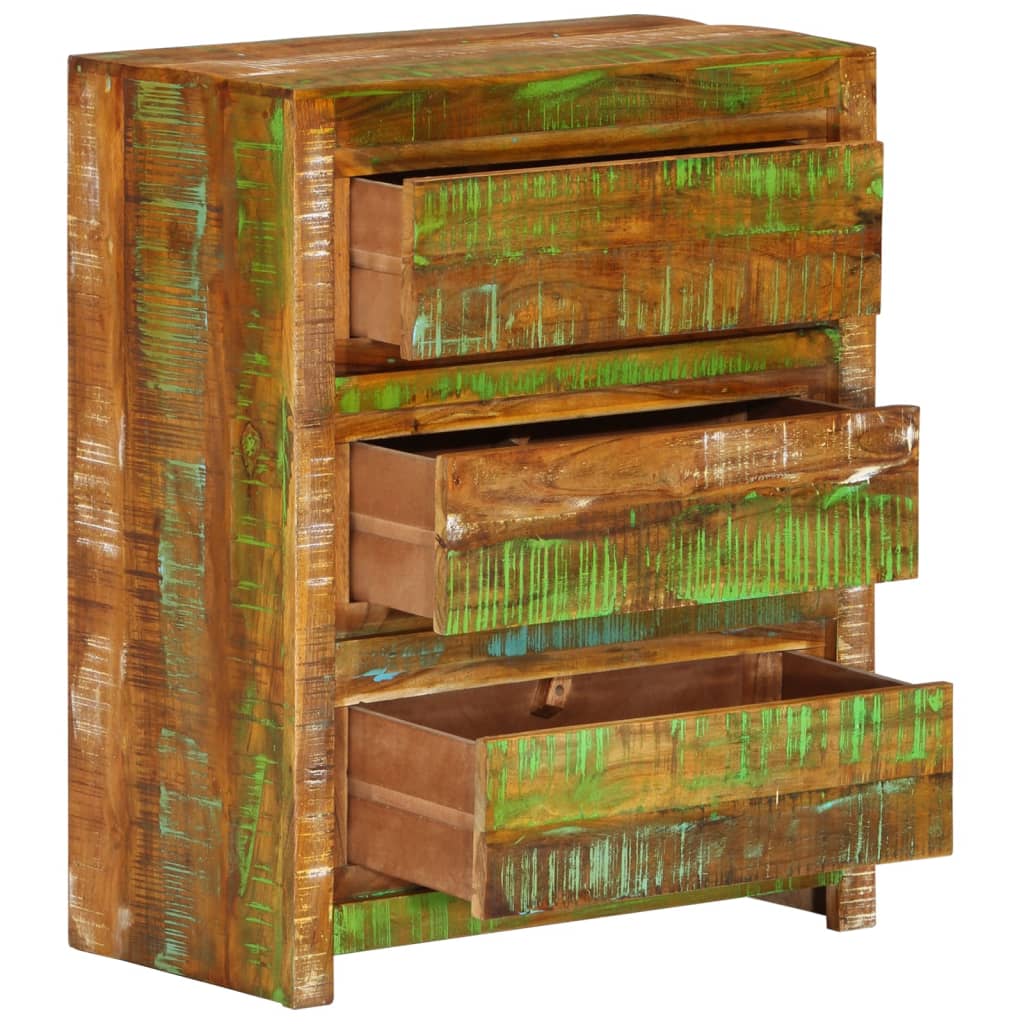 vidaXL Komoda vícebarevná 60 x 33 x 75 cm masivní recyklované dřevo